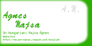 agnes majsa business card